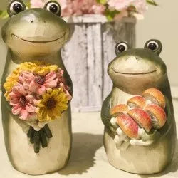 Flower Friend Resin Frog - 2 Sizes
