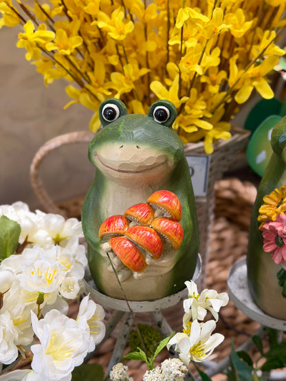 Flower Friend Resin Frog - 2 Sizes