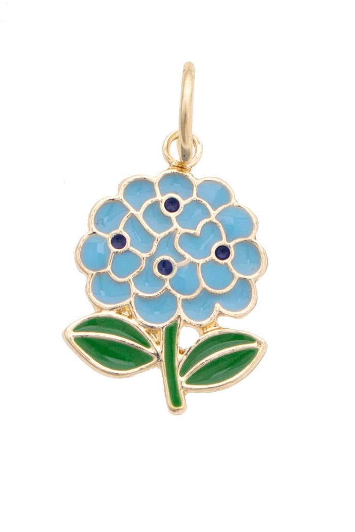Hydrangea Bouquet Charm in Blue