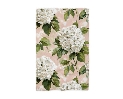 Hydrangea Flower Chinoiserie Tea Towel