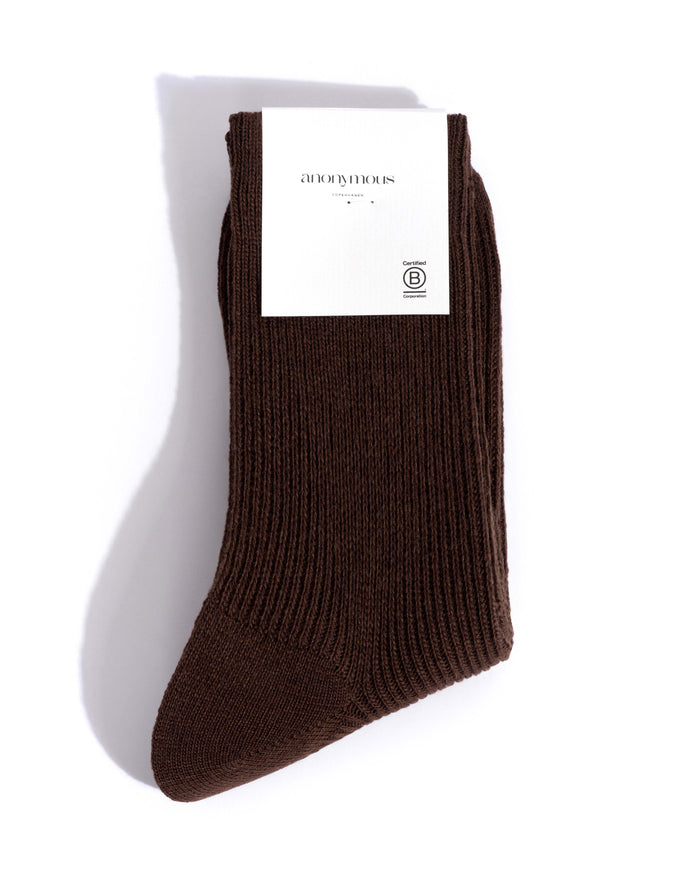 Ines silk cashmere socks 30% silk 70% cashmere Chocolate - Anonymous Copenhagen Socks