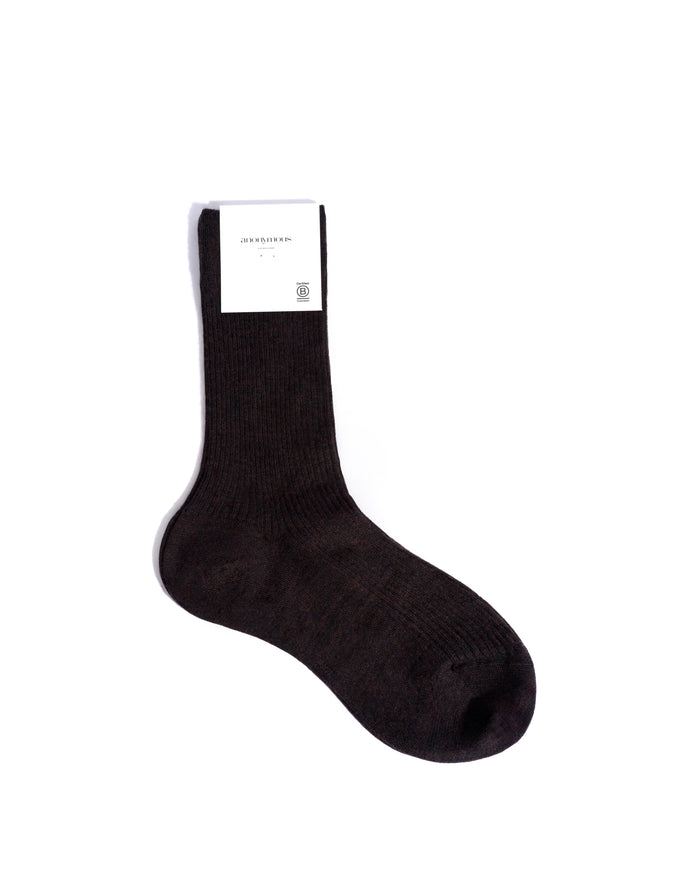 Ines silk cashmere socks 30% silk 70% cashmere Chocolate - Anonymous Copenhagen Socks