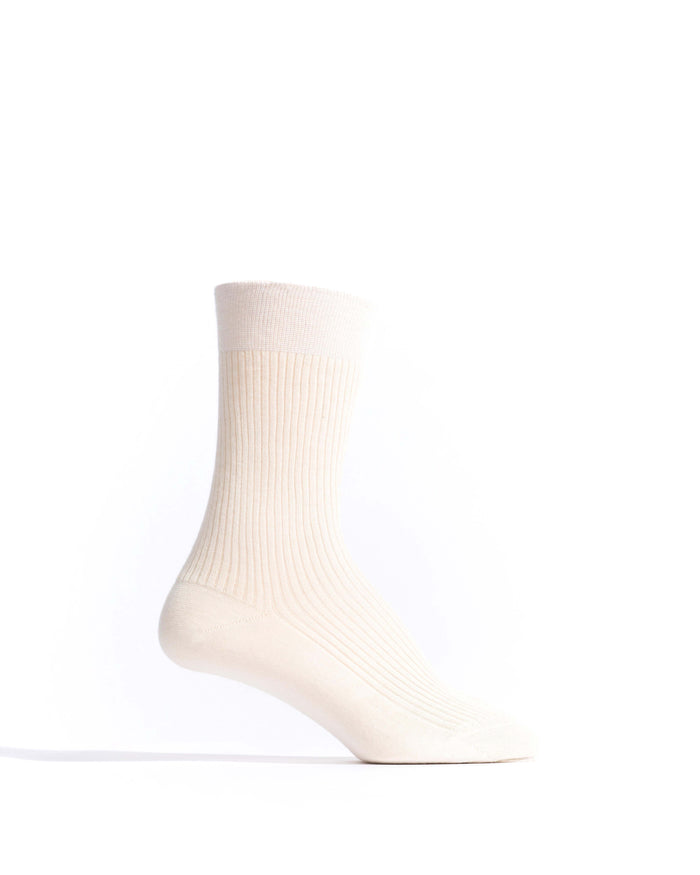 Ines silk cashmere socks 30% silk 70% cashmere Cream - Anonymous Copenhagen Socks