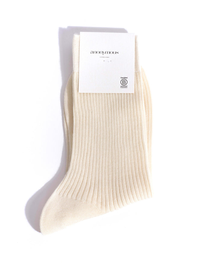 Ines silk cashmere socks 30% silk 70% cashmere Cream - Anonymous Copenhagen Socks