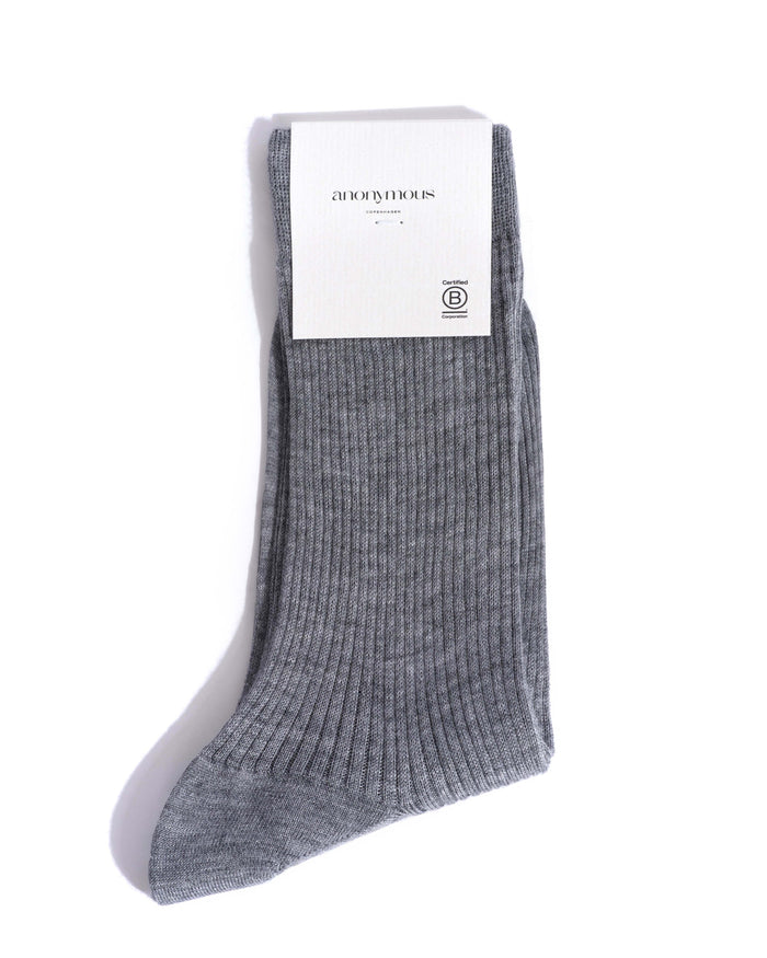 Ines silk cashmere socks 30% silk 70% cashmere Shark grey - Anonymous Copenhagen Socks