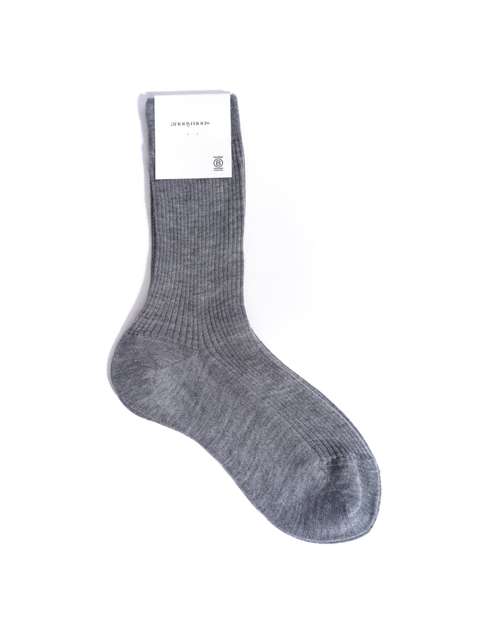 Ines silk cashmere socks 30% silk 70% cashmere Shark grey - Anonymous Copenhagen Socks