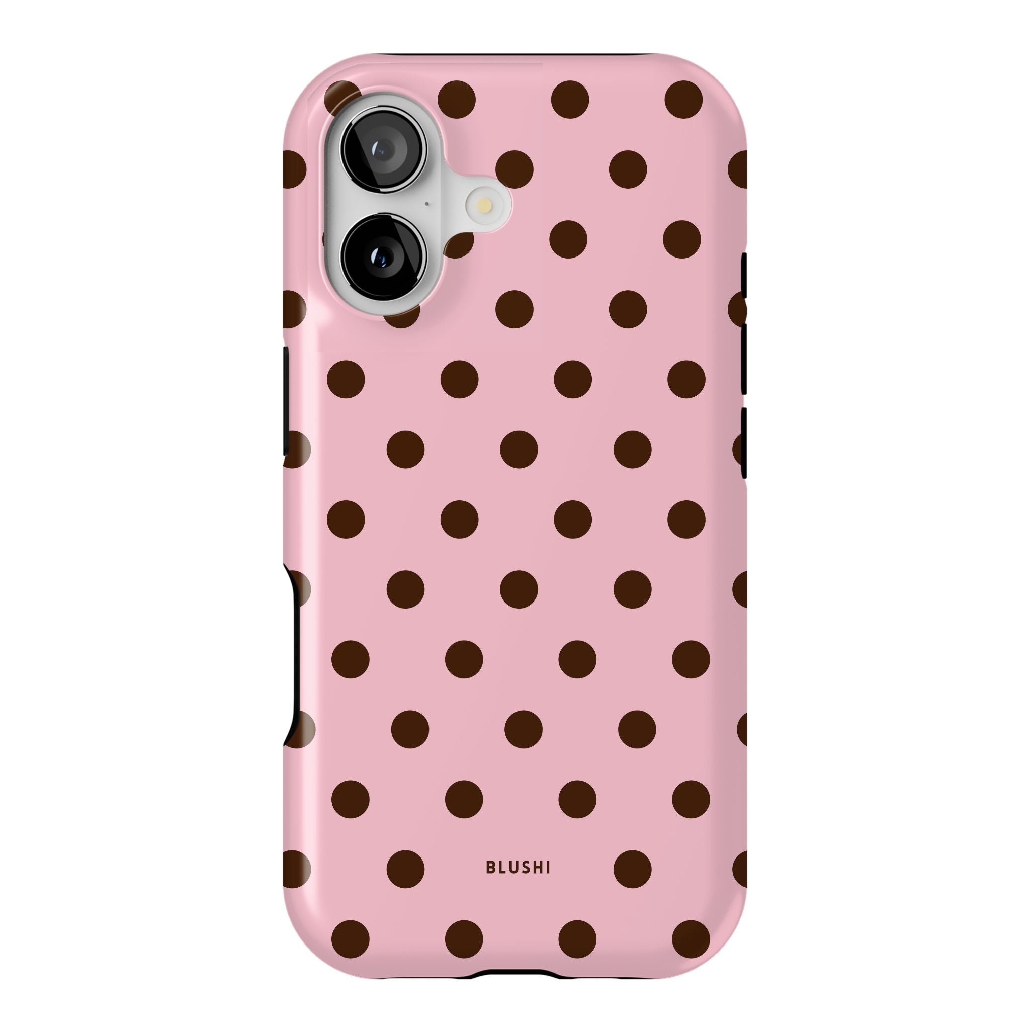 Polka Dot Phone Case⎪Pink and Brown