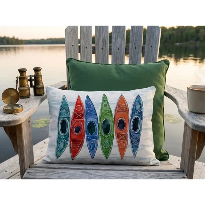 Kayaks Indoor/Outdoor Pillow