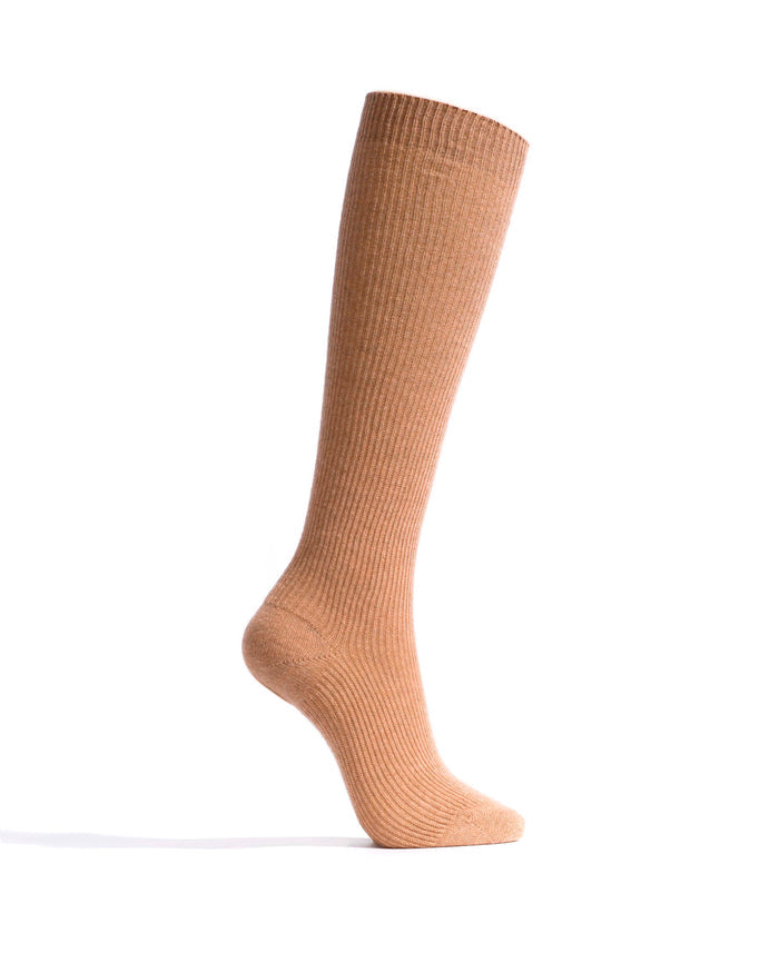 Lanai knee-high cashmere socks 70% wool 30% cashmere Camel - Anonymous Copenhagen Socks
