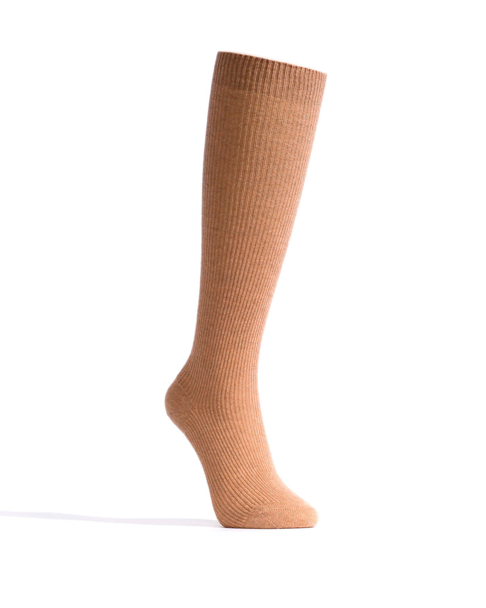 Lanai knee-high cashmere socks 70% wool 30% cashmere Camel - Anonymous Copenhagen Socks