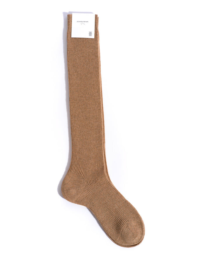 Lanai knee-high cashmere socks 70% wool 30% cashmere Camel - Anonymous Copenhagen Socks
