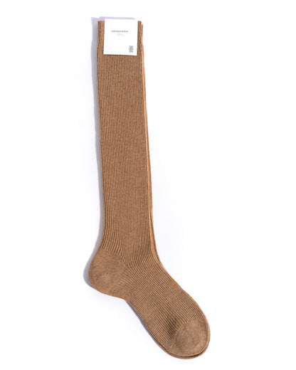 Lanai knee-high cashmere socks 70% wool 30% cashmere Camel - Anonymous Copenhagen Socks