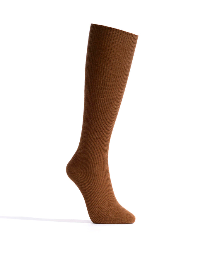 Lanai knee-high cashmere socks 70% wool 30% cashmere Coconut brown - Anonymous Copenhagen Socks