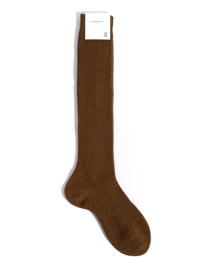 Lanai knee-high cashmere socks 70% wool 30% cashmere Coconut brown - Anonymous Copenhagen Socks