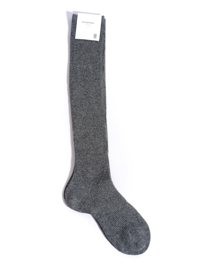 Lanai knee-high cashmere socks 70% wool 30% cashmere Light grey - Anonymous Copenhagen Socks