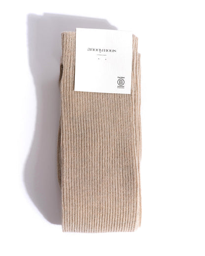 Lanai knee-high cashmere socks 70% wool 30% cashmere Mushroom - Anonymous Copenhagen Socks