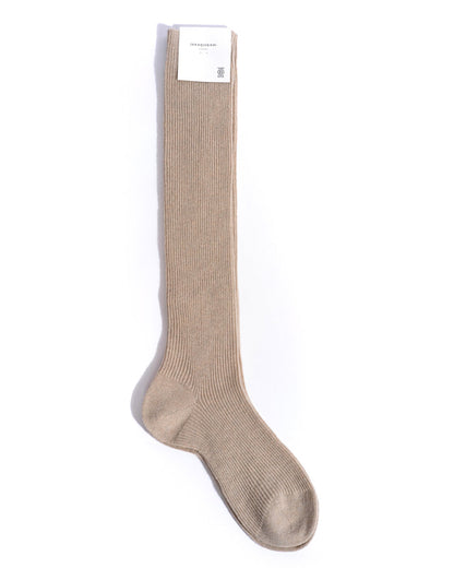 Lanai knee-high cashmere socks 70% wool 30% cashmere Mushroom - Anonymous Copenhagen Socks