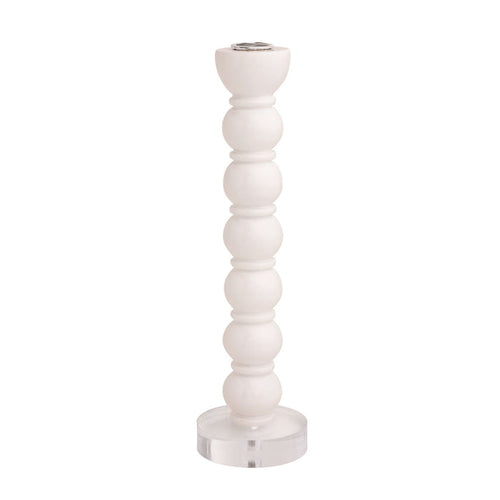 Large White Bauble Taper Holder