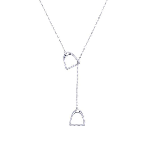 Lariat English Stirrup Necklace