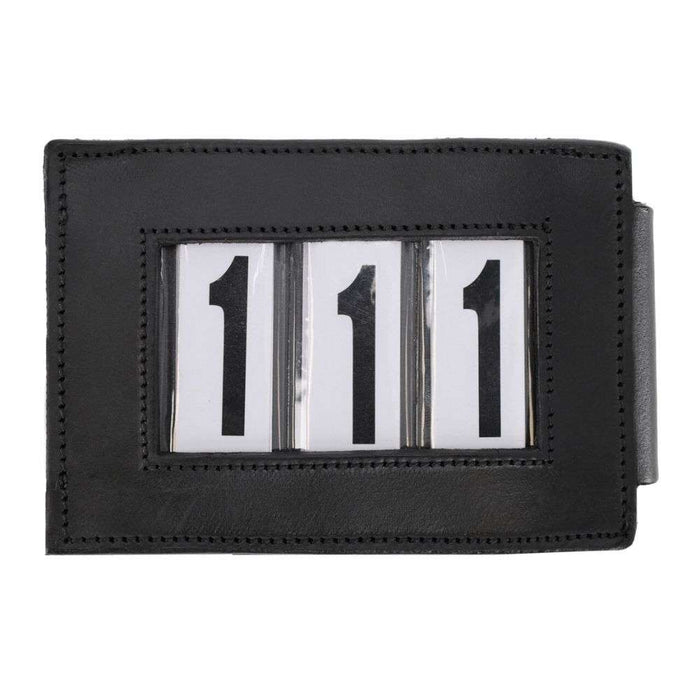 black leather clip on show numbers
