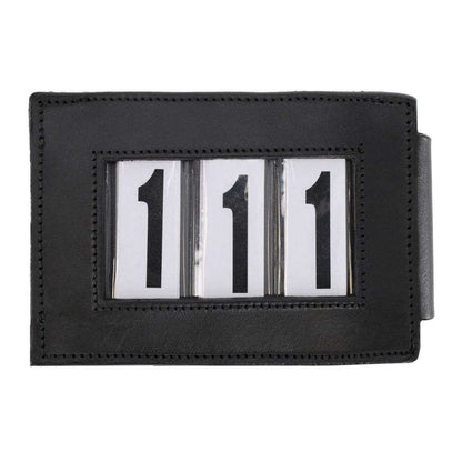black leather clip on show numbers