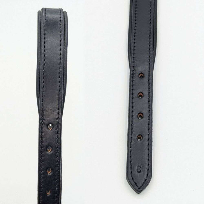 leather padded breakaway halter crown black