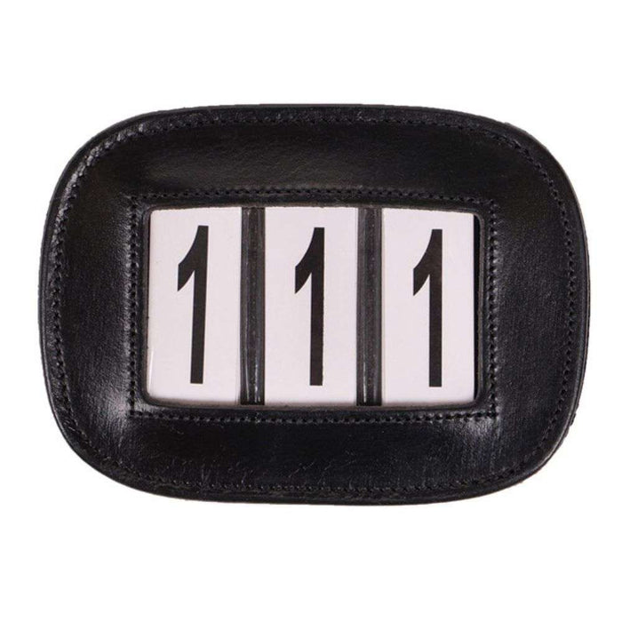 Leather Show Numbers Square Black