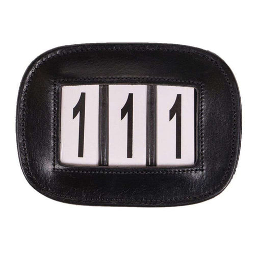 Leather Show Numbers Square Black