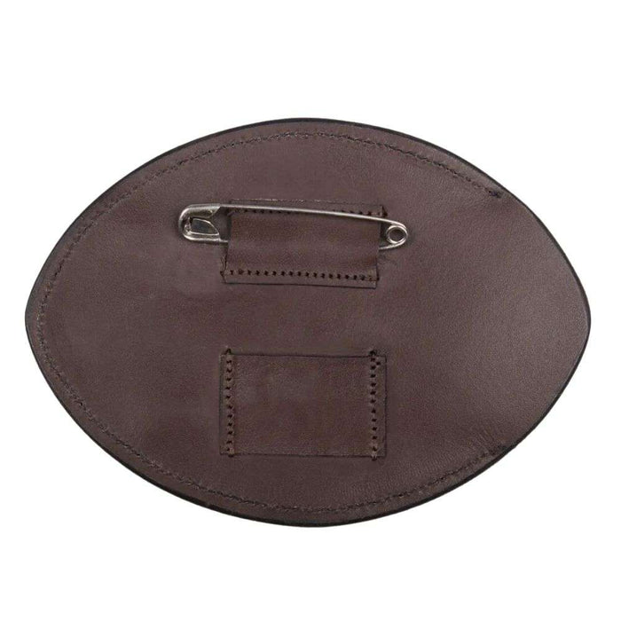Leather Show Numbers Oval Brown back