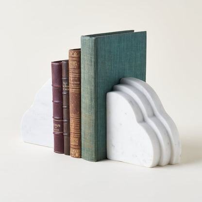 Marble Cloud Bookends - Set of 2