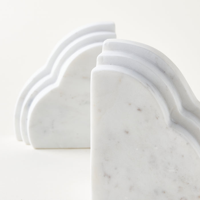 Marble Cloud Bookends - Set of 2
