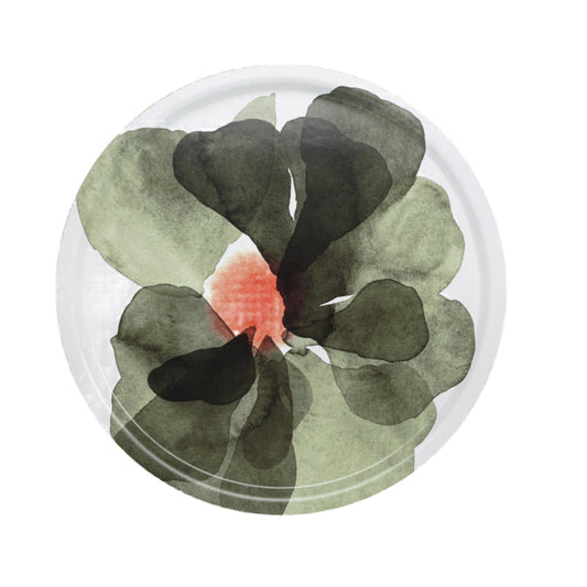 Marimekko Valssi Tray 18" Forest Green and Tomato Red Eleish Van Breems Home