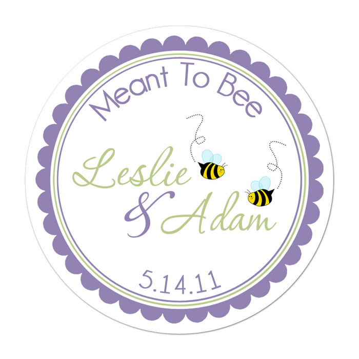 Meant To Bee Personalized Sticker Wedding Stickers - INKtropolis