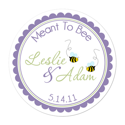 Meant To Bee Personalized Sticker Wedding Stickers - INKtropolis