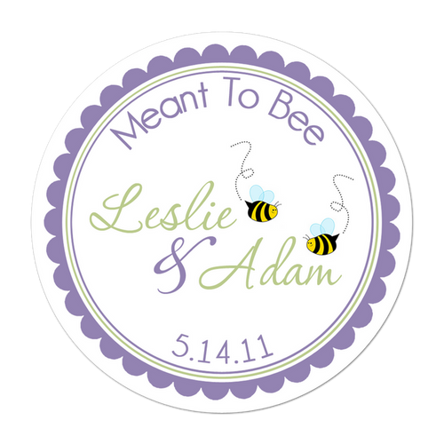 Meant To Bee Personalized Sticker Wedding Stickers - INKtropolis