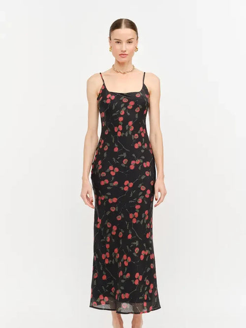 Mermaid Midi Tomato Dress
