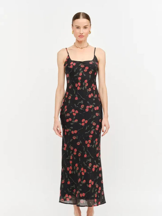 Mermaid Midi Tomato Dress