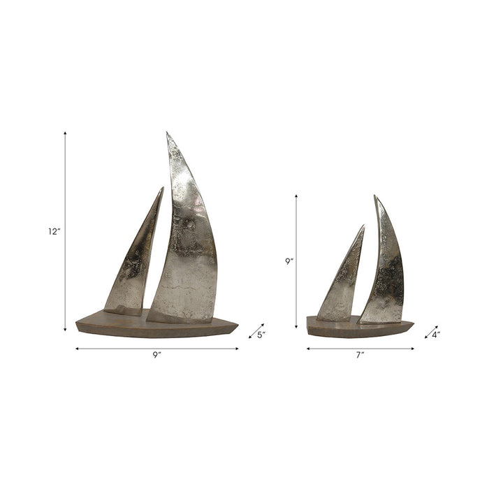 Moelyn Silver Sailboat - 2 Sizes