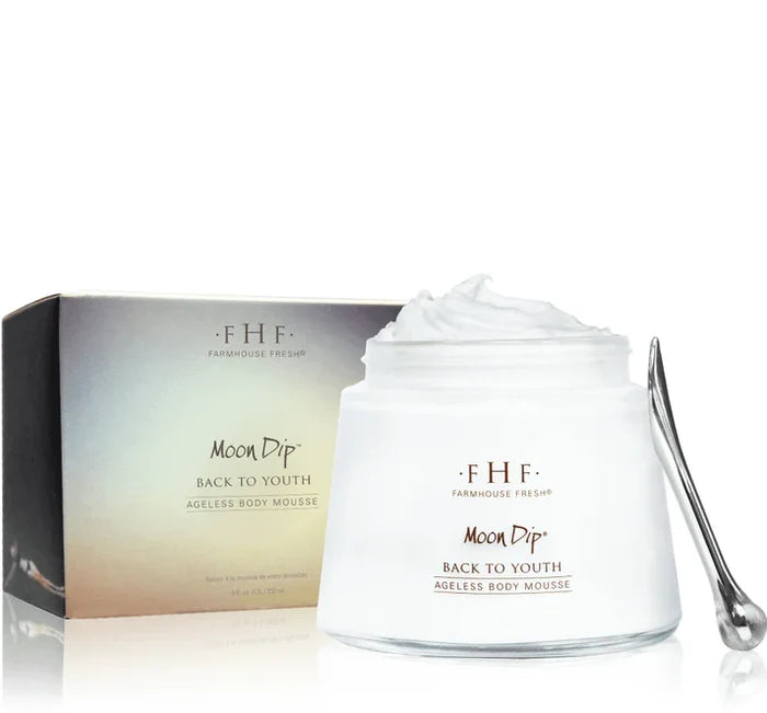 FarmHouse Fresh Back to Youth moon dip body mousse anti-aging whipped for self-care gift from Magnolias Home Decor