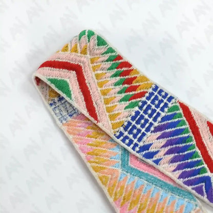 Multicolor Geometric Crochet Lace | 2 Meter