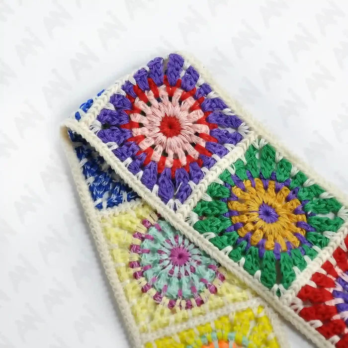 Multicolored Granny Square Lace | 2 Meter