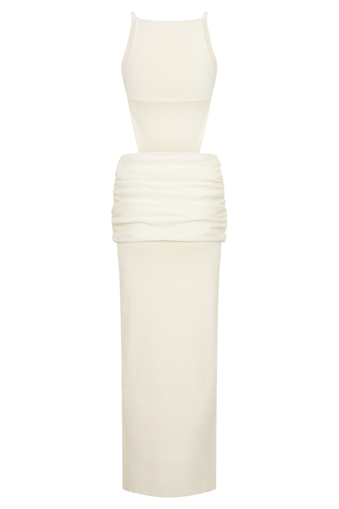 Nathaelie Sleeveless Maxi Dress - White
