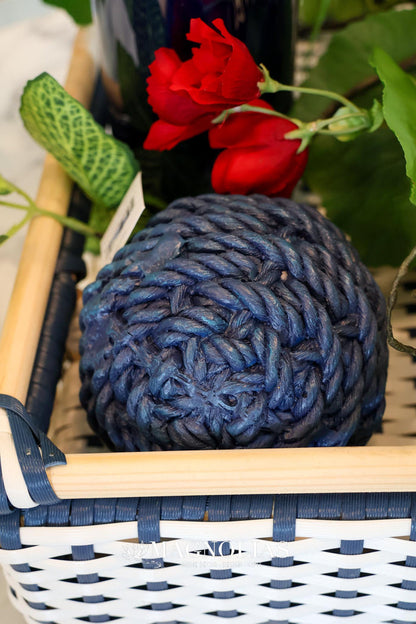 Navy Resin Rope Orb