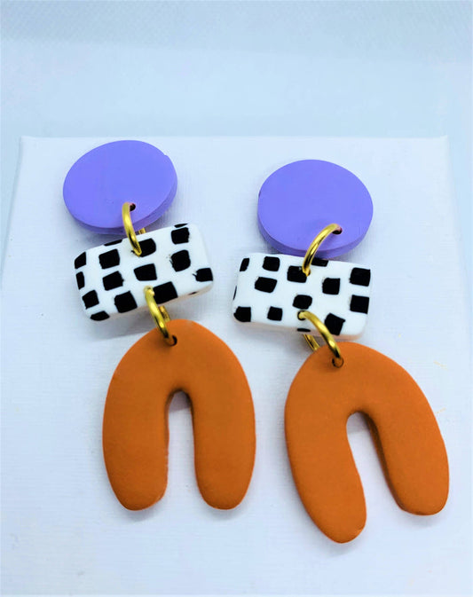 No Shrinking Violet - Dotty - Shape Earrings