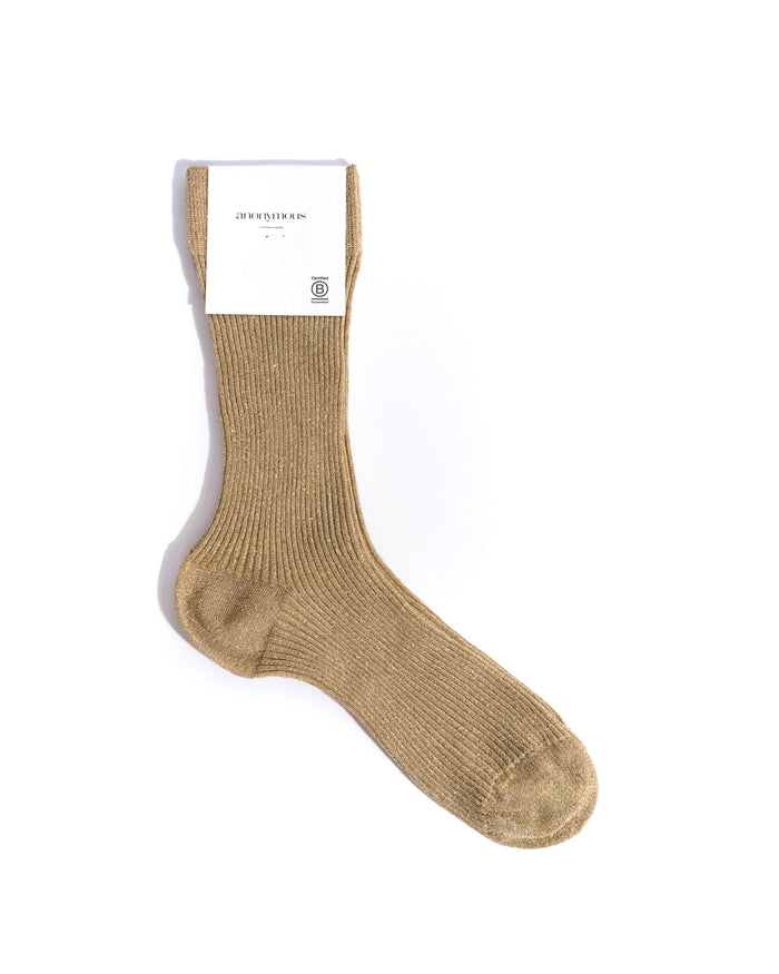 Noa glitter socks 52% nylon 48% polyester Gold - Anonymous Copenhagen Socks