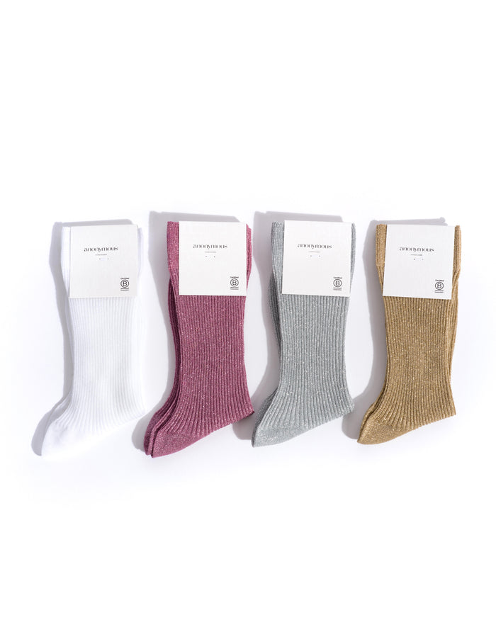 Noa glitter socks 52% nylon 48% polyester Gold - Anonymous Copenhagen Socks