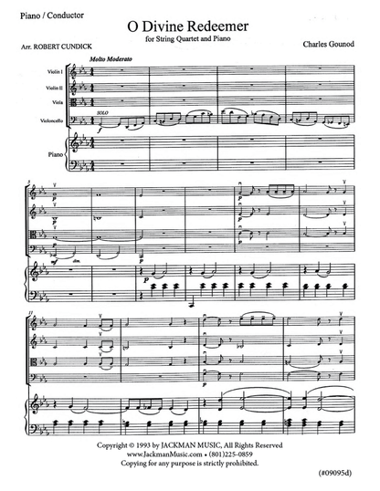 O Divine Redeemer - String Quartet