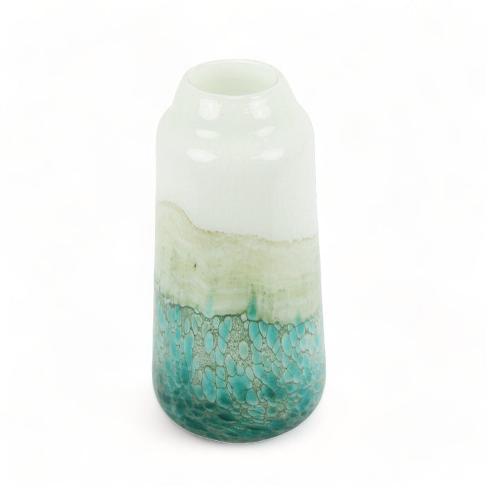 Ombre Green Decorative Glass Vase