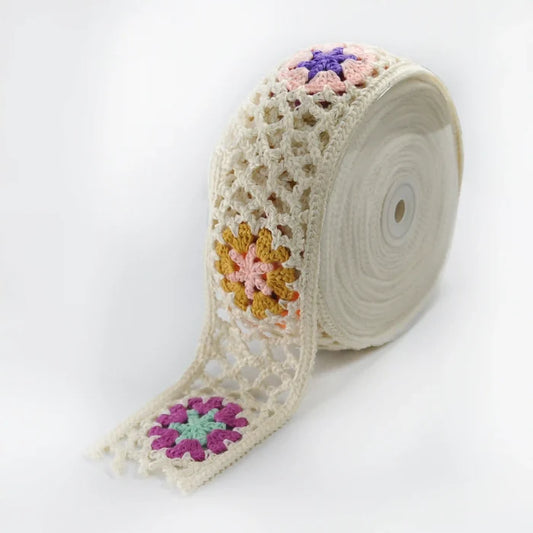Openwork Crochet Multicolor Lace | 2 Meter
