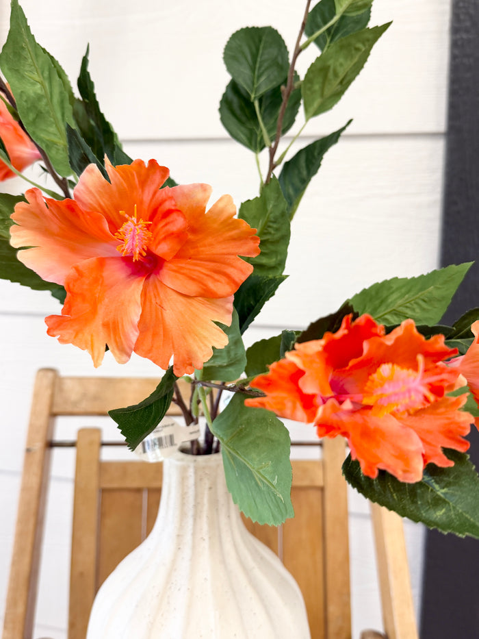 Orange Double Hibiscus Spray